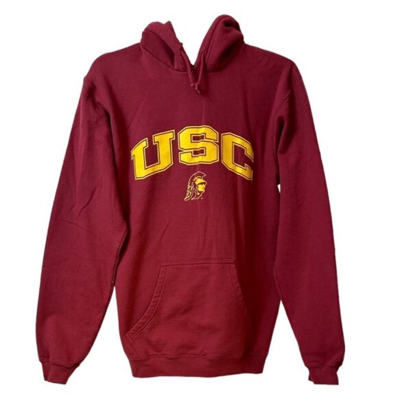 Red Oak Sports Wear USC Trogan Football Pullover Hoodie red and yellow size S - Picture 2 of 8